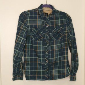Marmot blue flannel button down shirt